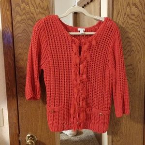 Chico's Croched Cardigan Sweater